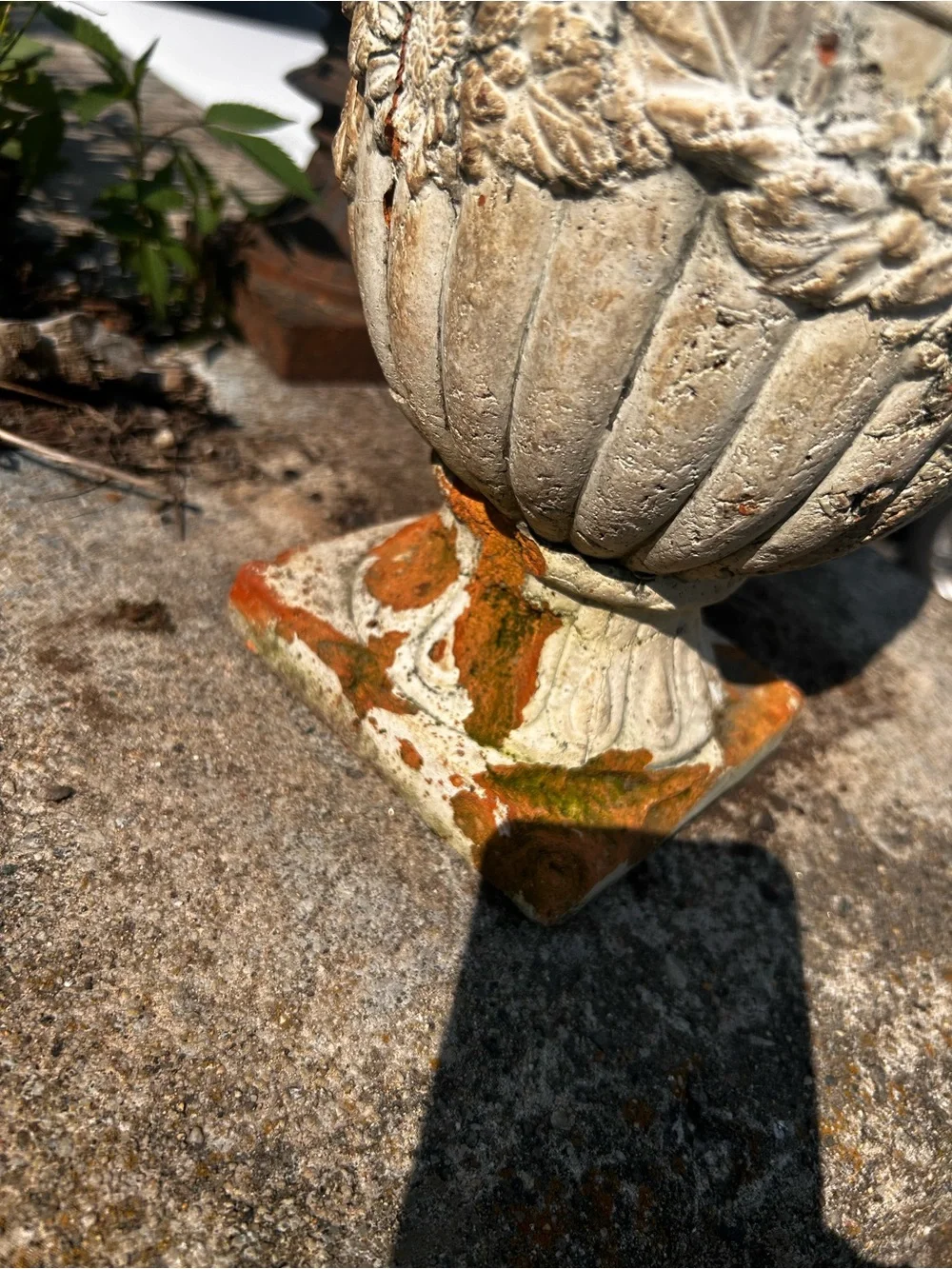 Terra Cotta Roman Garden Chippy Planter  Distressed 8 X 7.5